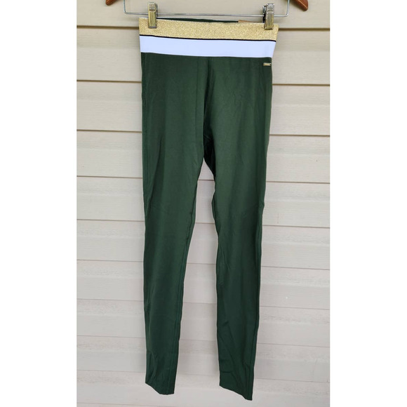 New NWT PINK Victorias Secret High Waist 7/8 Ankle Legging XS Green Buttery Soft - Picture 1 of 6